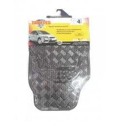 Tapete Metalizado Carbono Universal  4 pç. 